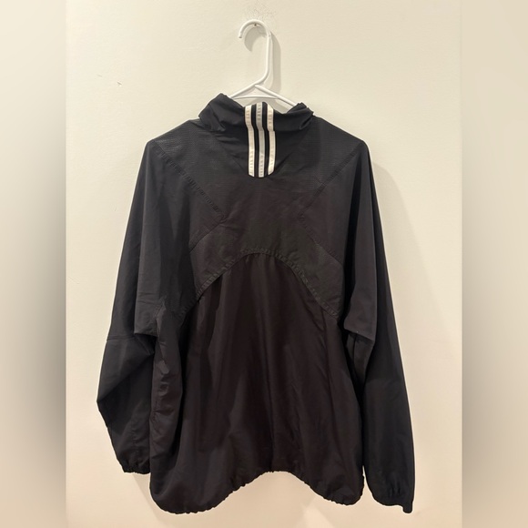 Adidas XL Black Quarterzip Windbreaker Jacket - Picture 3 of 3